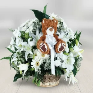 BEYAZ MEVSİM ÇİÇEKLERİ VE OYUNCAK-SPA12