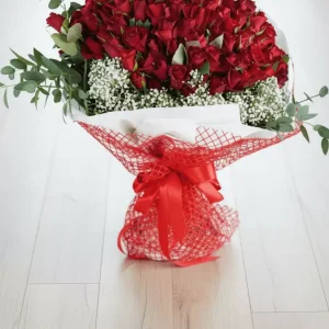 99 Kırmızı Gül Çiçek Buketi-BK05